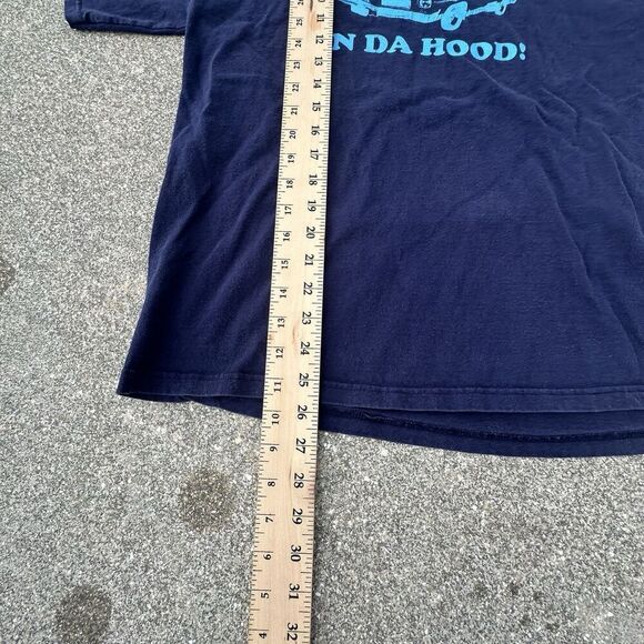 Delta Pro Weight Its All Good In The Hood T-Shirt Mens Large Navy Blue Y2K 00's - Picture 3 of 6